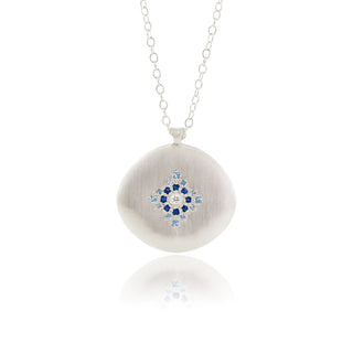 Star Light Pendant with Aquamarine, Sapphire and Diamonds