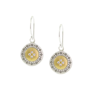 Harmony Four Star Earrings with Diamonds